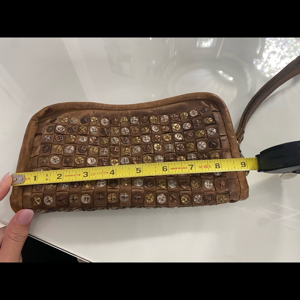 NEW leather wallet vintage wristlet